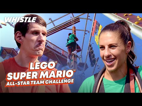 LEGO Super Mario CHALLENGE! 🏆 | Boban & Katelyn Ohashi vs. Carli Lloyd & Jordan Burroughs