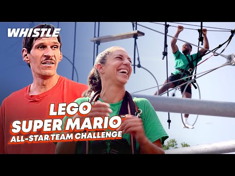 Boban & Katelyn Ohashi vs. Carli Lloyd & Jordan Burroughs 🏆 | LEGO Super Mario MEGA COURSE!