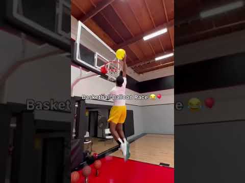 Basketball balloon race got INTENSE 😤