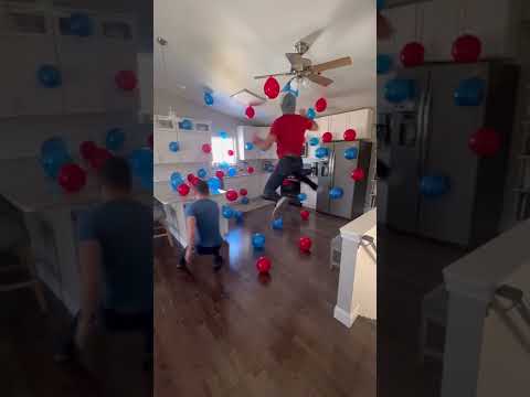 Who won this balloon popping race?! 🔥 #shorts