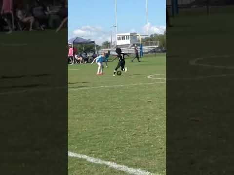 10-year-old soccer star destroys defender and scores! 🔥 #shorts