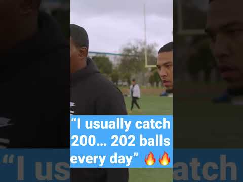 Amon-Ra St. Brown catches 200 balls EVERY DAY? 🤯 #shorts