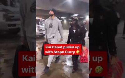 Kai Cenat pulled up to the celeb game with Steph Curry 🤣