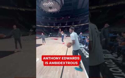 Anthony Edwards can’t miss left handed