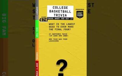 Do you know the lowest ever seed in the final four?
