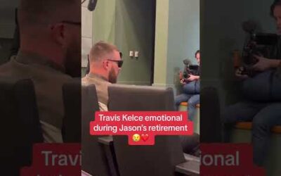 Travis Kelce Is Emotional During Jason’s Retirement 😢