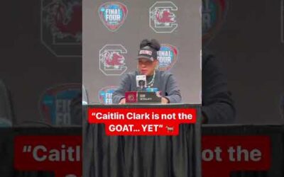 Dawn Staley gives her take on the college basketball GOAT 🐐👀