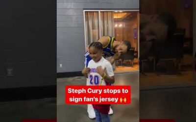 Steph Curry made this young fan’s DAY ❤️