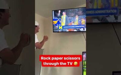 Rock Paper Scissors Through THE TV 😂