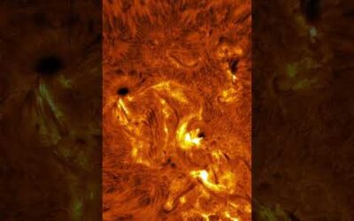 The magnetic fields near sunspots tangle and cause solar flares 🔥 #Space #Shorts