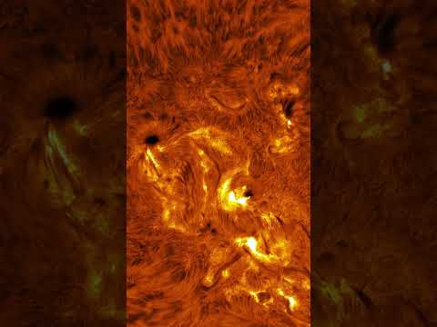 The magnetic fields near sunspots tangle and cause solar flares 🔥 #Space #Shorts