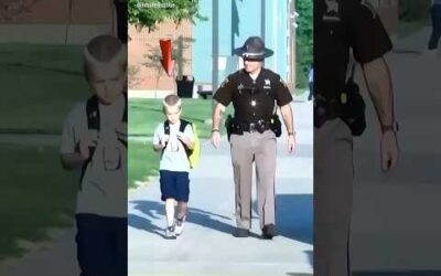 Cops escort a boy to school after… #shorts