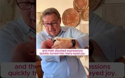 Emotional moments when grandparents first meet their grandchildren
