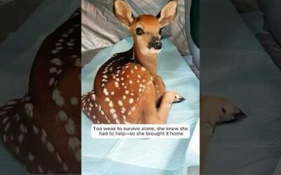 This kind woman found a lost baby deer and adopted it