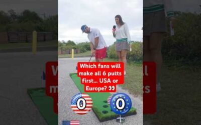 Which fans will make all 6 putts first… USA or Europe? 👀