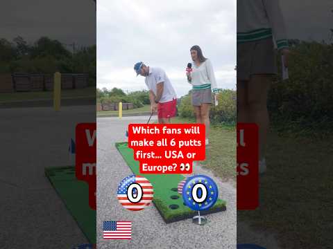 Which fans will make all 6 putts first… USA or Europe? 👀