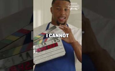 BTS of Saquon Barkley as chef for the day 👨‍🍳🎬